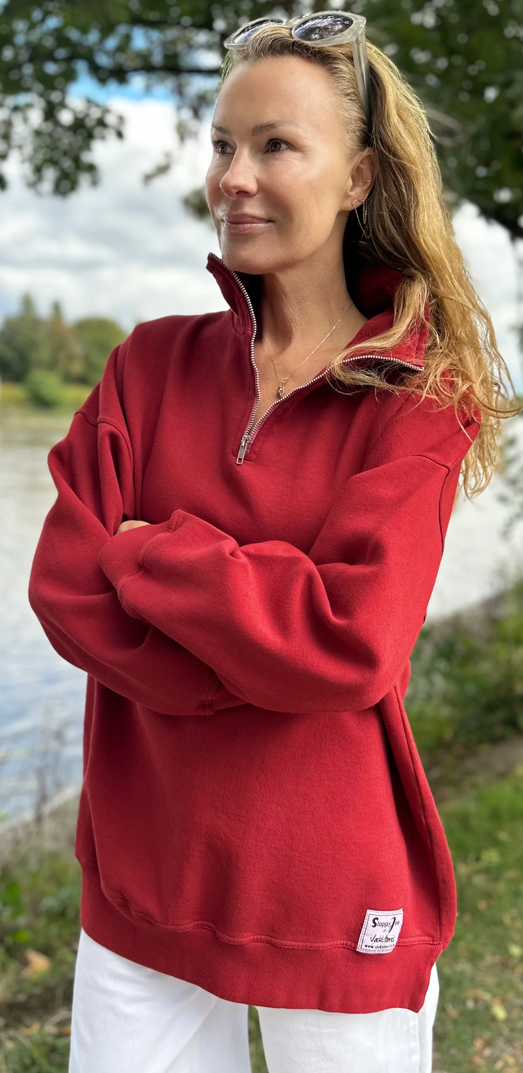 DIANA ZIP NECK - Bordeaux - Image 2