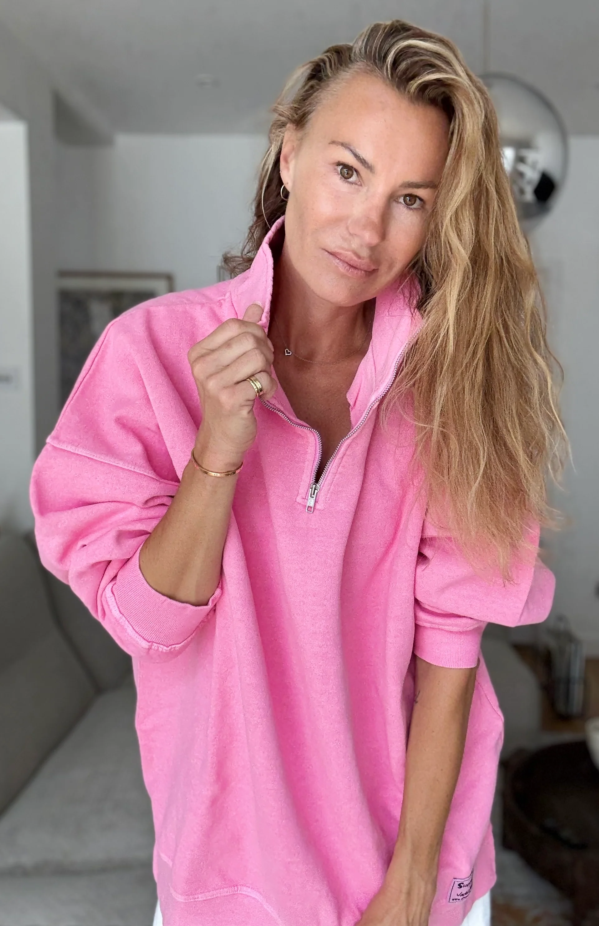 DIANA ZIP NECK - Candy - Image 3